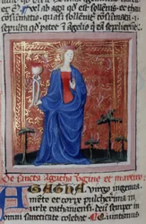 Sra. Gen 1111 Página da Legenda Aurea, Bruges, c.1400-10