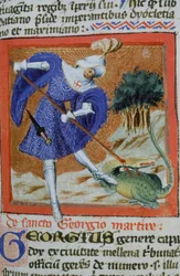 Sra. Gen 1111 Página da Legenda Aurea, Bruges, c.1400-10