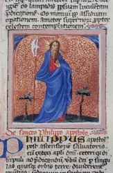 Sra. Gen 1111 Página da Legenda Aurea, Bruges, c.1400-10