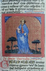 Sra. Gen 1111 Página da Legenda Aurea, Bruges, c.1400-10
