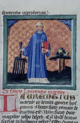 Sra. Gen 1111 Página da Legenda Aurea, Bruges, c.1400-10
