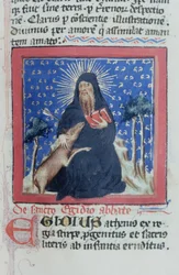 Sra. Gen 1111 Página da Legenda Aurea, Bruges, c.1400-10