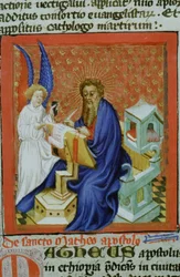 Sra. Gen 1111 Página da Legenda Aurea, Bruges, c.1400-10
