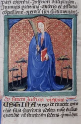 Sra. Gen 1111 Página da Legenda Aurea, Bruges, c.1400-10