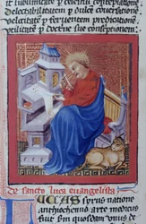 Sra. Gen 1111 Página da Legenda Aurea, Bruges, c.1400-10