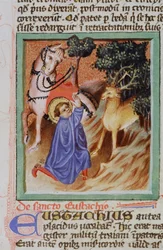 Sra. Gen 1111 Página da Legenda Aurea, Bruges, c.1400-10
