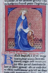 Sra. Gen 1111 Página da Legenda Aurea, Bruges, c.1400-10