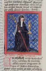 Sra. Gen 1111 Página da Legenda Aurea, Bruges, c.1400-10