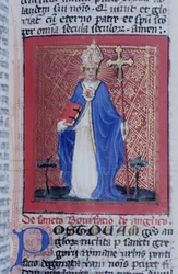 Sra. Gen 1111 Página da Legenda Aurea, Bruges, c.1400-10