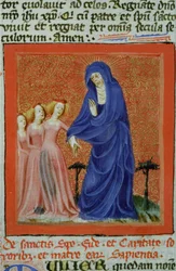 Sra. Gen 1111 Página da Legenda Aurea, Bruges, c.1400-10