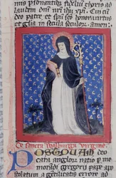 Sra. Gen 1111 Página da Legenda Aurea, Bruges, c.1400-10