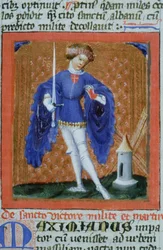 Sra. Gen 1111 Página da Legenda Aurea, Bruges, c.1400-10