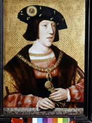 Retrato de Carlos V (1500 - 1558), Imperador da Alemanha. Escola flamenga do século XVI (óleo sobre tela)