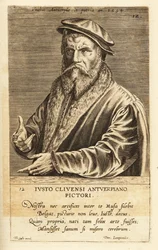 Retrato de Joos van Cleve, pintor flamengo, activo em Antuérpia, cerca de 1485-1540