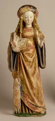 St. Agnes, Escola de Mechelen, c.1500 (carvalho policromada e dourada)