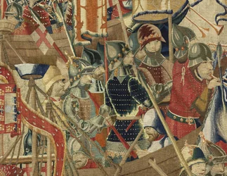 Tapeçaria mostrando as Conquistas do rei Alfonso V de Portugal