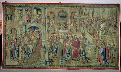 A Morte do Menino e do Rei é prometida a vitória, a Tapeçaria de Davi e Bate-Seba, c.1510-15