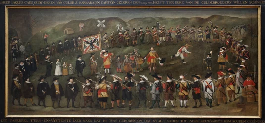 Os membros da compota de Saint Barbe of Dunkirk em 1633. Pintura flamenga anónima, óleo sobre tela