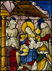 Janela que representa a Adoração dos Reis (vitral)