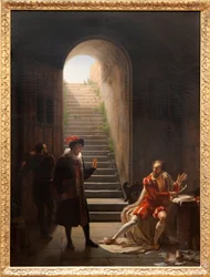 A Taça na prisão visitada por Montaigne, c.1822 (óleo sobre tela)