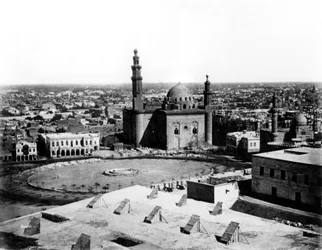 Vista geral do Cairo, Egito, 1878