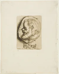 Retrato de perfil de Charles Meryon