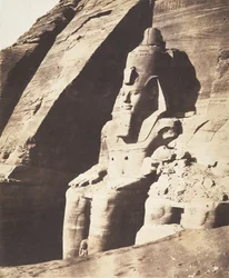 Abou Sembil, Grand Spéos - Estátuas Colossais, Vistas de Três Quartos, 1851-52.