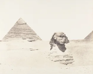 Djizeh Necropolis of Memphis, Sphinx and Pyramids, 1851-52, impresso em 1853-54.