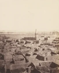 Edfu, Aspecto Geral da Cidade Visto da Plataforma Central do Py..., 1851-52, impresso 1853-54.