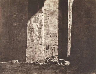 Ilha de Fileh Philæ, primeiro pilão, inscrição francesa gravada no Ori..., 1851-52.