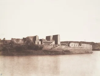 Ilha de Fileh Philæ, Visão Geral Tirada do Noroeste no Ponto A, 1851-52.