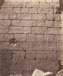Karnak Tebas, Palácio - Sala Hipóstila - Decoração do Int..., 1851-52, impresso 1853-54.