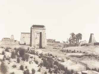 Karnak Tebas, Vista Geral das Ruínas Tirada do Ponto B, 1851-52, impressa em 1853-54.