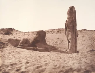 Sébouah, Templo, Colosso e Esfinge no Lado Esquerdo da Avenida, 1851-52.