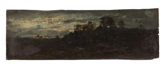 Barbizon, noite, 2ª metade do século XIX (óleo sobre madeira)