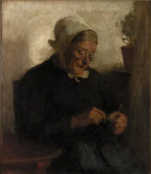 Tricô Mulher Velha (óleo sobre tela)