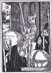 Ele deu-lhes informações sobre a Rainha (Guinevere) (litografia)