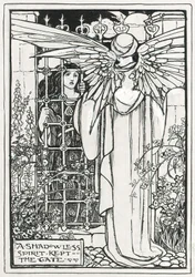 Ilustração para "Poemas de Christina Rossetti" (lápis e tinta sobre papel)