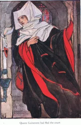 A rainha Guinevere tinha abandonado a corte (Guinevere) (litografia)