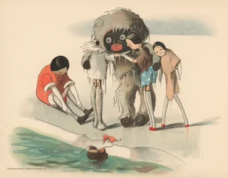Ilustração para as aventuras polares de Golliwoggs