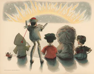 Ilustração para as aventuras polares de Golliwoggs