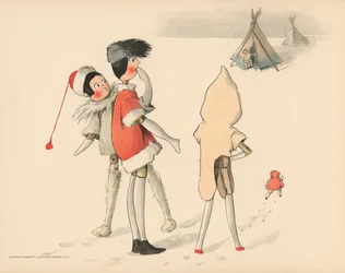 Ilustração para as aventuras polares de Golliwoggs