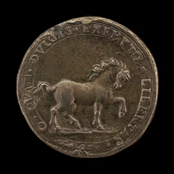 Horse Pawing the Earth, c.1545 (prata fundida não esterlina) (verso de 6240388)