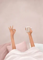 Um café aconchegante pela manhã
