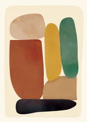 Formas abstratas com tons terrosos