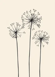 Flores de dente-de-leão minimalistas