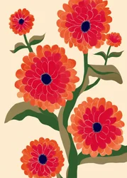 Flores vermelhas vibrantes