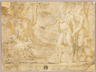 Faustulus e Merentia Descobrem Rômulo e Remo