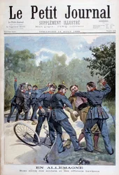 Uma briga entre soldados alemães e oficiais da Baviera, Alemanha, 1898