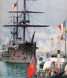 Flotilha francesa no porto de Portsmouth, 1891